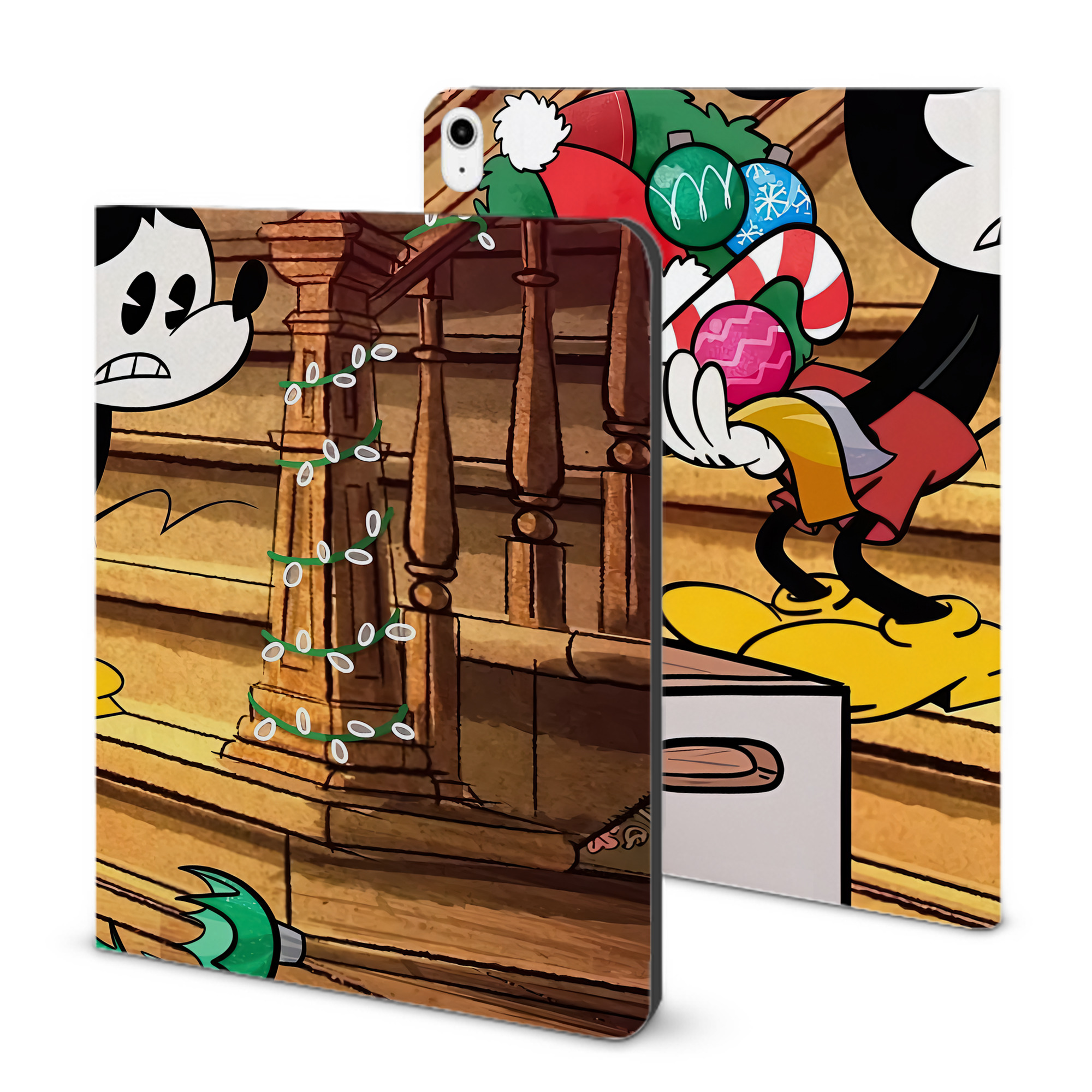 （画像用） ミッキーマウス Mickey Mouse IPadケース ペンホルダー付き ブックスタイルデザイン